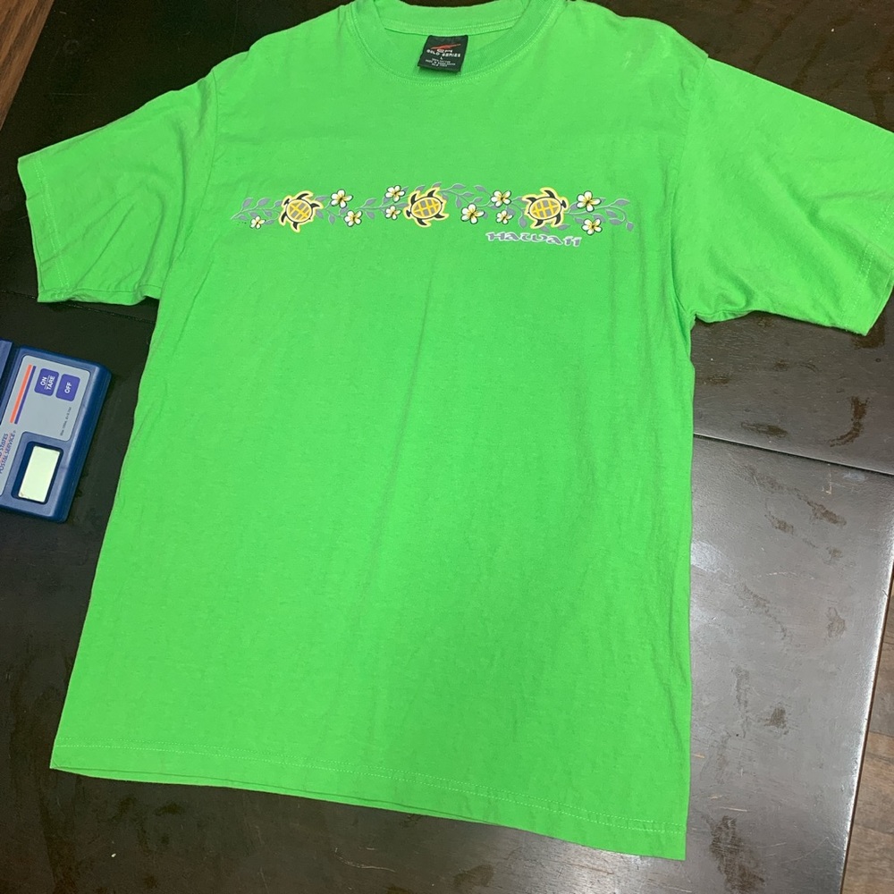 Y2K HAWAII turtle limegreen floral outdoor graphic